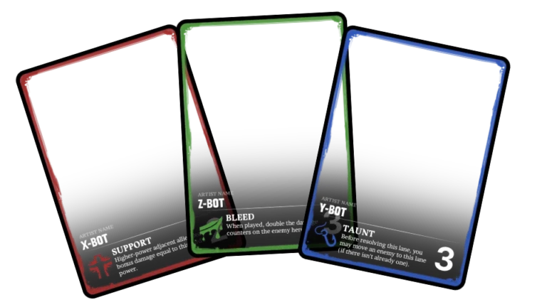 カードオーバーレイの3色とアビリティ