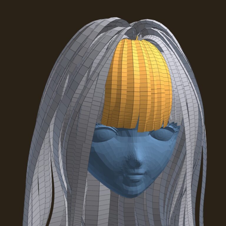 ぱっつん寄りの前髪を生成した作例