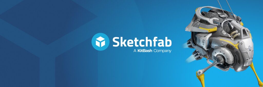 Sketchfab A KitBash Company と書かれた公式バナー