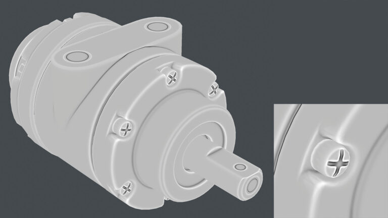 Marmoset Toolbag 5.02でベイクしたカーバチャマップ。ローポリのファセットが見えている