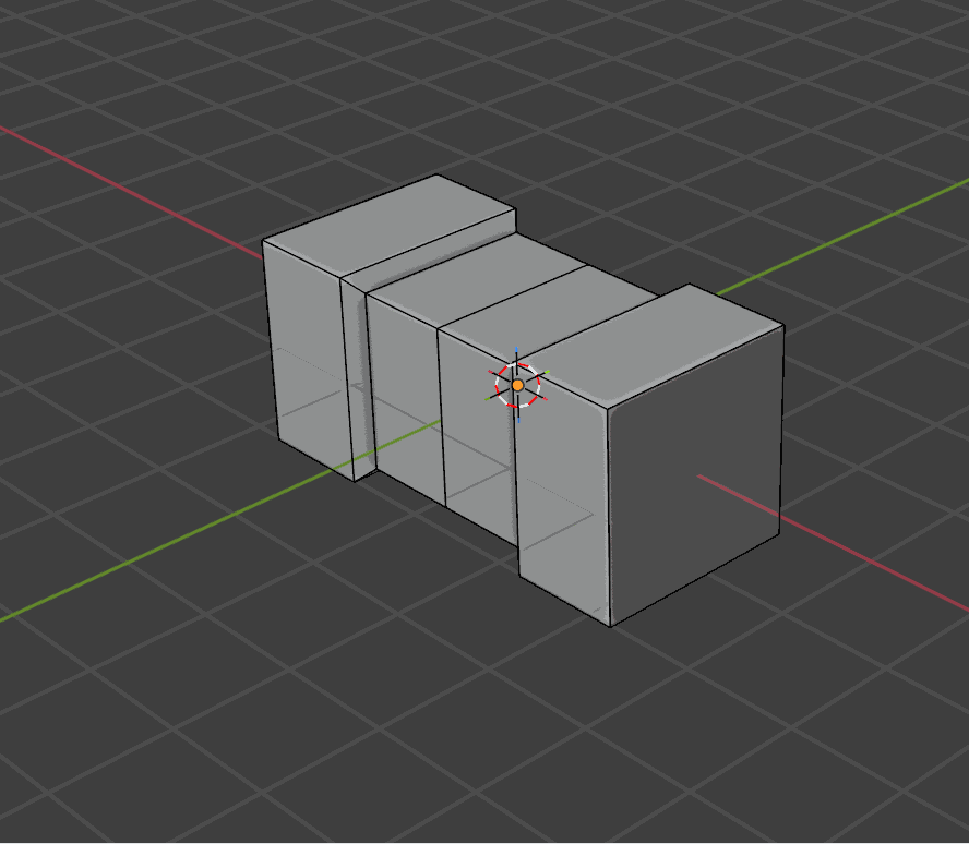 複数の面を選択した状態からRotate Extrudeで回転押し出しするところ