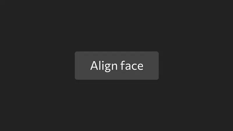 男性の顔写真の下にあるAlign faceボタンを押すと、顔にメッシュが重なるデモ（画像: KeenTools）