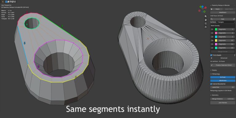 境界どうしのセグメント数を揃えた結果(Same segments instantly)
