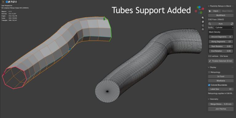 曲がったチューブ形状への対応(Tubes Support Added)