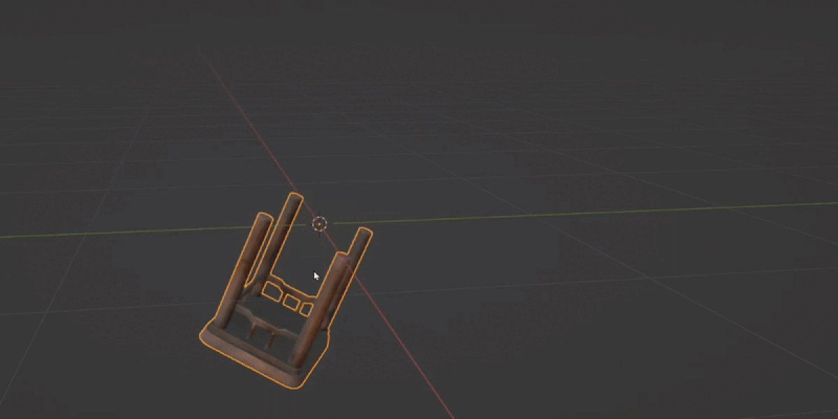メニューからAlign Object to Active Faceを実行する様子