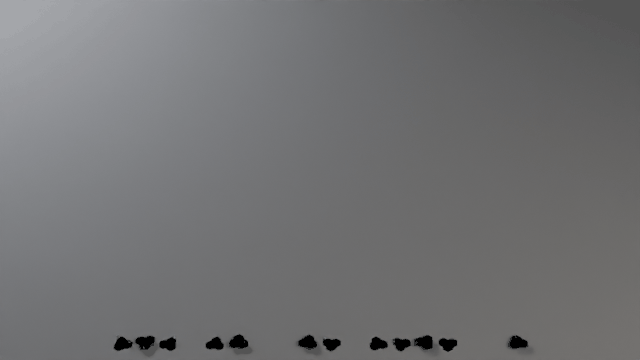 青とクリーム色の糸がヘリンボーンの柄に織り上がっていくアニメーション（画像: Voyde Procedural）