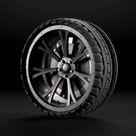 シードを変えるたびにリムとトレッドのデザインが変わるホイールのアニメーション(画像: Wheel Gen)